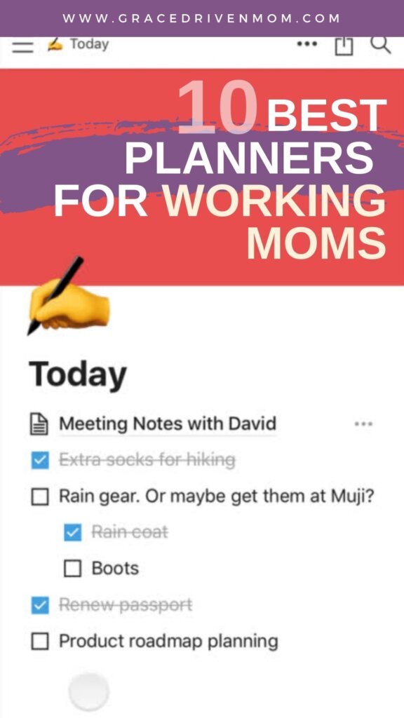 best planners for working moms, best planners for adhd