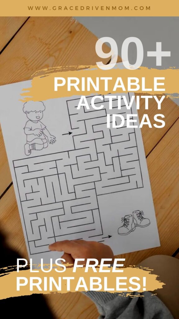 homeschool printable materials, activity ideas, toddler activities list, homeschool diy activities